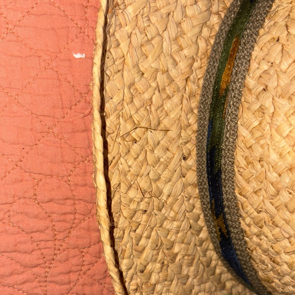 Stylish Dorfman Genuine Raffia Pacific Tan Straw Golf Hat with Green Band - Picture 6 of 12